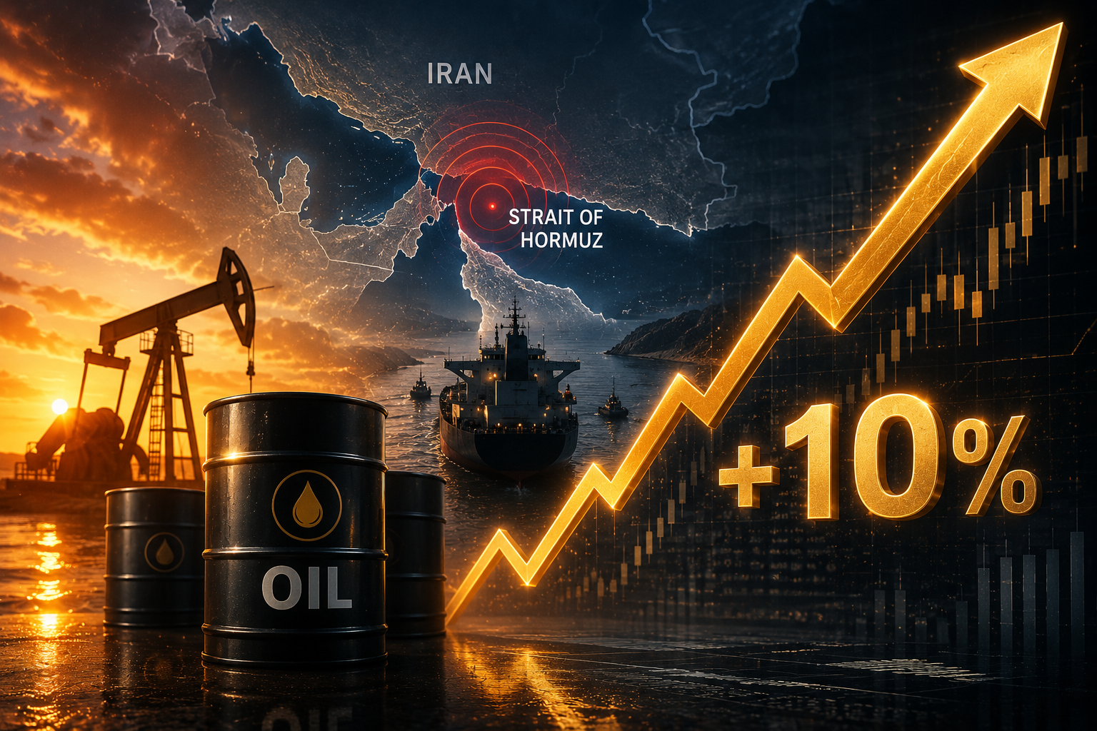 Oil Surges Over 10% as Hormuz Tensions Intensify